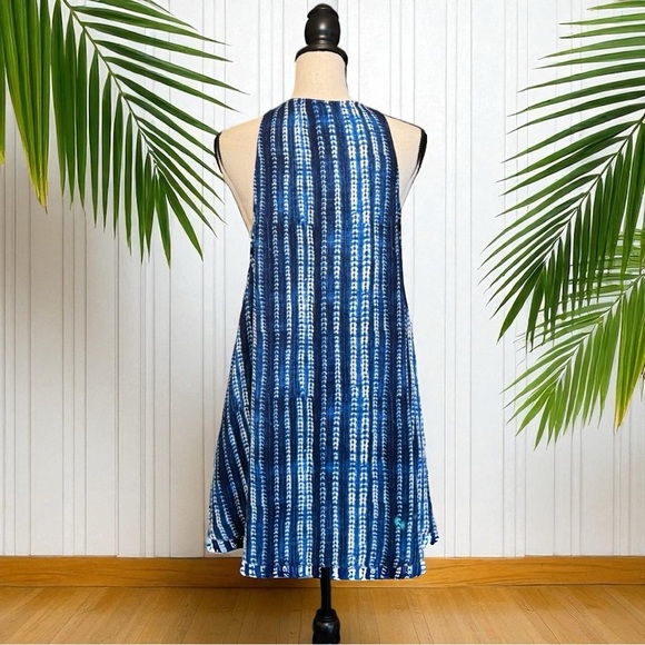Show Me Your Mumu Blue Tie-Dye Lace Up Mini Dress - Size Medium - Picture 5 of 15